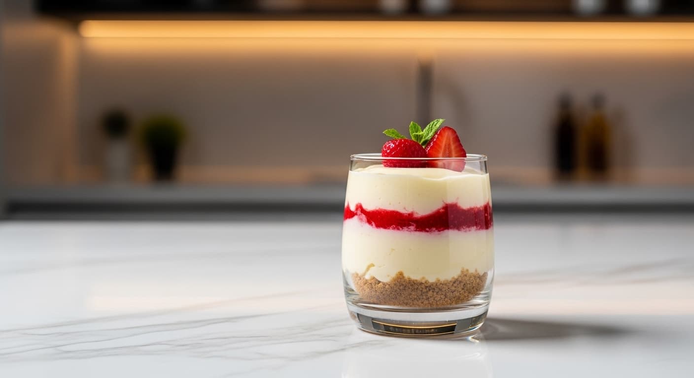 Gelatina de queso con guayaba